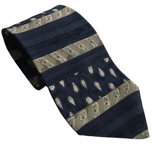 Zylos George Machado Tie Abstract Geometric Tied Italian Silk Kaufmans